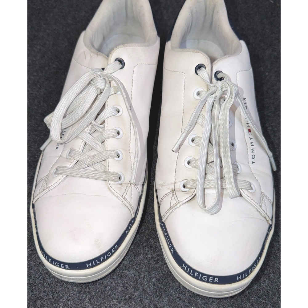 Tommy Hilfiger Men's Sneakers Size 12‎ White Navy Lace Up Shoes
